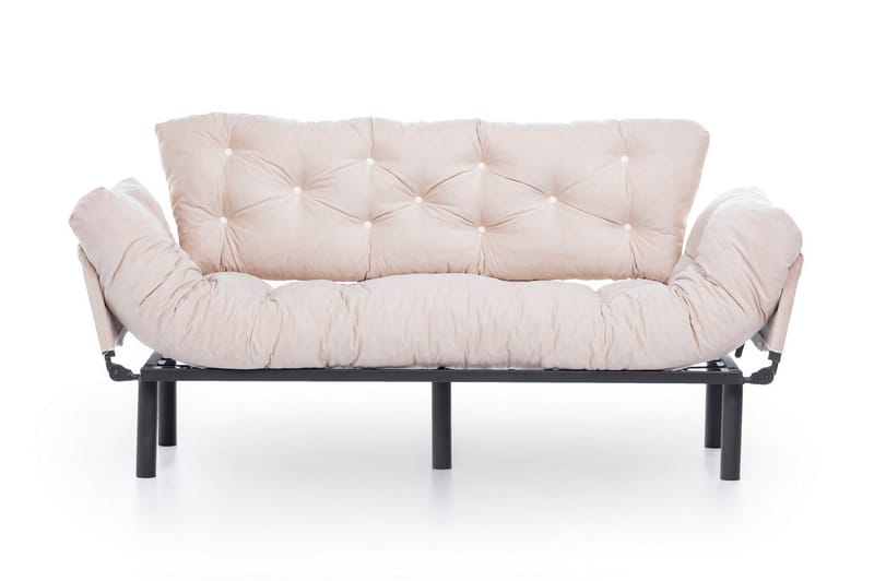 Mezonzo 3-istuttava vuodesohva taitettava 70x225 cm kangasta, Beige