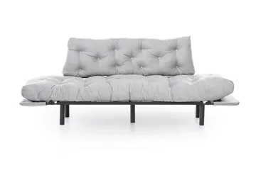 Mezonzo 3-istuttava vuodesohva taitettava 70x225 cm kangasta - Harmaa - Huonekalut - Sohva - Vuodesohva - 3 istuttava vuodesohva