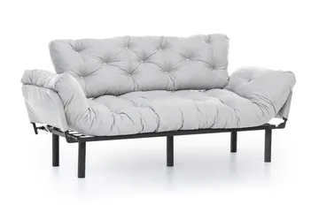 Mezonzo 3-istuttava vuodesohva taitettava 70x225 cm kangasta - Harmaa - Huonekalut - Sohva - Vuodesohva - 3 istuttava vuodesohva