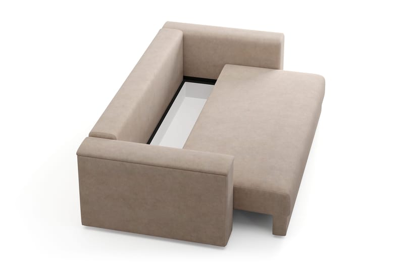Rosenvind 3-istuttava vuodesohva säilytystilalla, beige vakosametti Andrarum - Huonekalut - Sohva - Vuodesohva - 3 istuttava vuodesohva
