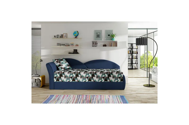 Sohva Eltap Aga 218x80x77 cm, Ac 01, Alova 79, Kuosi, Sininen, Vasen