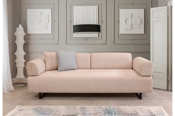 Southburn 3-istuttava vuodesohva 90x220 cm kangasta, irtonaiset selkätyynyt - Beige - Huonekalut - Sohva - Vuodesohva - 3 istuttava vuodesohva
