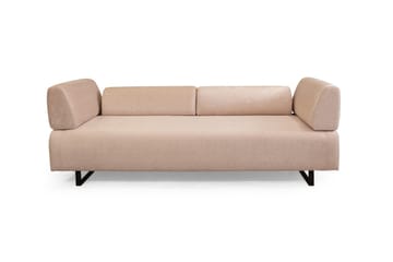 Southburn 3-istuttava vuodesohva 90x220 cm kangasta, irtonaiset selkätyynyt - Beige - Huonekalut - Sohva - Vuodesohva - 3 istuttava vuodesohva
