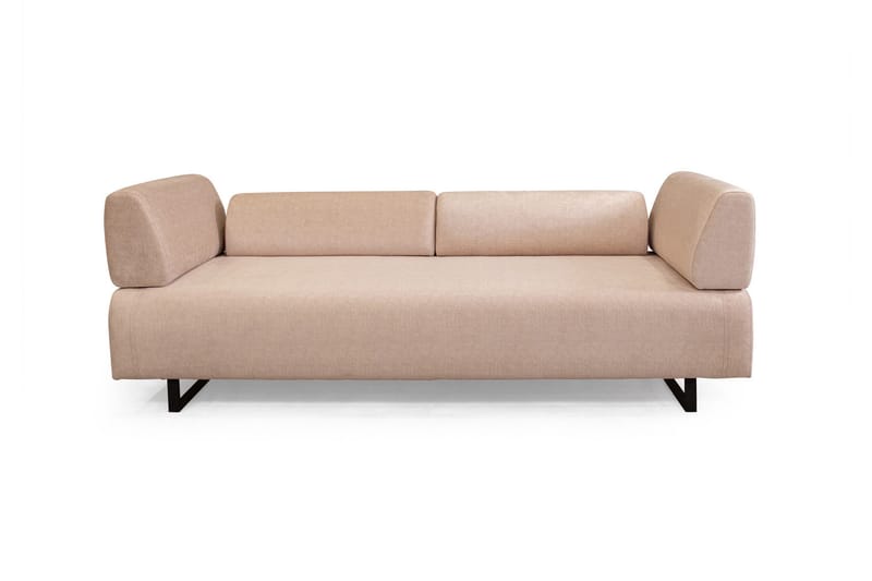 Southburn 3-istuttava vuodesohva 90x220 cm kangasta, irtonaiset selkätyynyt - Beige - Huonekalut - Sohva - Vuodesohva - 3 istuttava vuodesohva