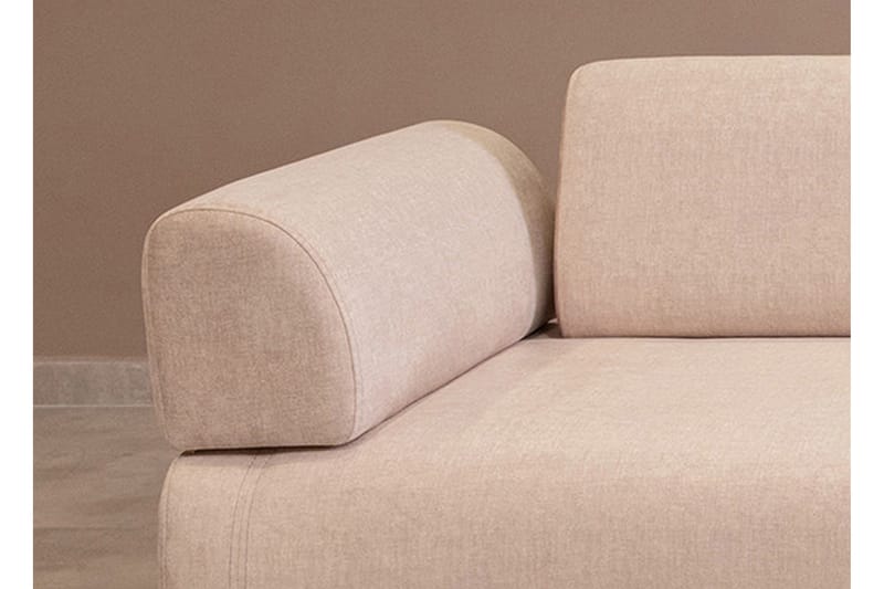 Southburn 3-istuttava vuodesohva 90x220 cm kangasta, irtonaiset selkätyynyt - Beige - Huonekalut - Sohva - Vuodesohva - 3 istuttava vuodesohva