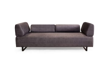 Southburn 3-istuttava vuodesohva 90x220 cm kangasta, irtonaiset selkätyynyt - Musta - Huonekalut - Sohva - Vuodesohva - 3 istuttava vuodesohva