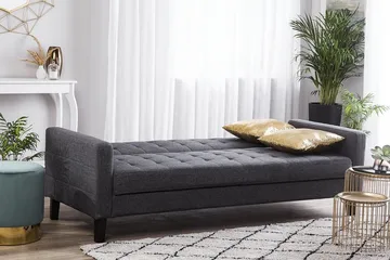 Vehkoo 3-istuttava vuodesohva 108x178 cm kangasta - Harmaa - Huonekalut - Sohva - Vuodesohva - 3 istuttava vuodesohva