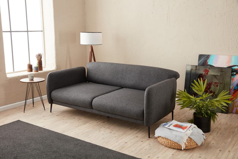 Vuodesohva 3:n ist Genna 180x90 cm - Antrasiitti - Huonekalut - Sohva - Vuodesohva - 3 istuttava vuodesohva