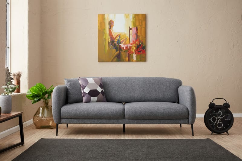 Vuodesohva 3:n ist Genna 180x90 cm - Harmaa - Huonekalut - Sohva - Vuodesohva - 3 istuttava vuodesohva