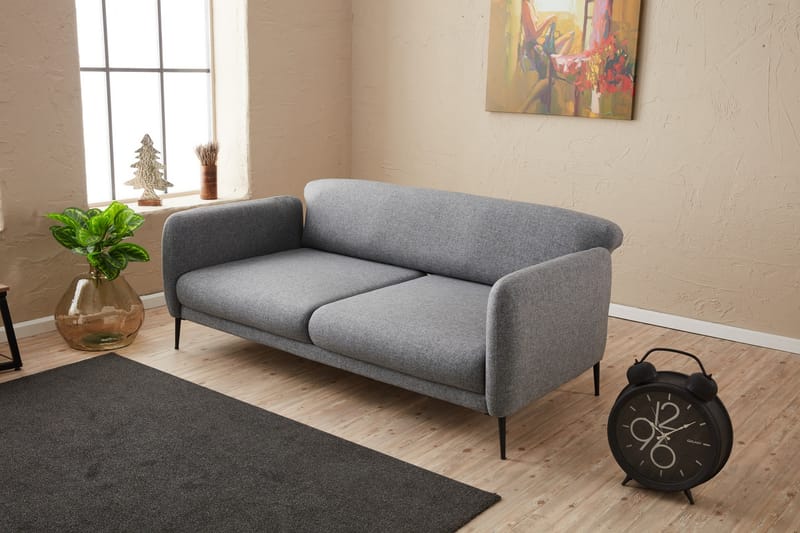 Vuodesohva 3:n ist Genna 180x90 cm - Harmaa - Huonekalut - Sohva - Vuodesohva - 3 istuttava vuodesohva