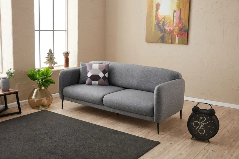 Vuodesohva 3:n ist Genna 180x90 cm - Harmaa - Huonekalut - Sohva - Vuodesohva - 3 istuttava vuodesohva