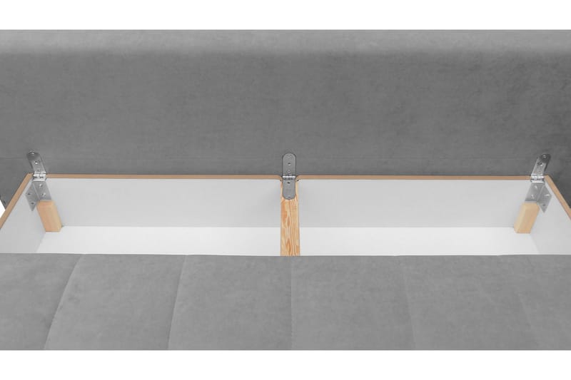 Vuodesohva Brassington - Musta - Huonekalut - Sohva - Vuodesohva - 3 istuttava vuodesohva