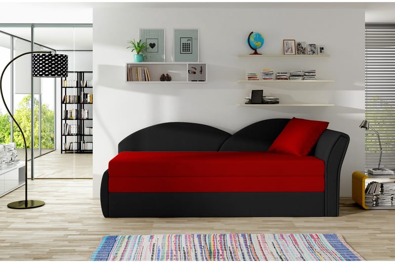 Vuodesohva Candida - Punainen/Musta - Huonekalut - Sohva - Vuodesohva - 3 istuttava vuodesohva