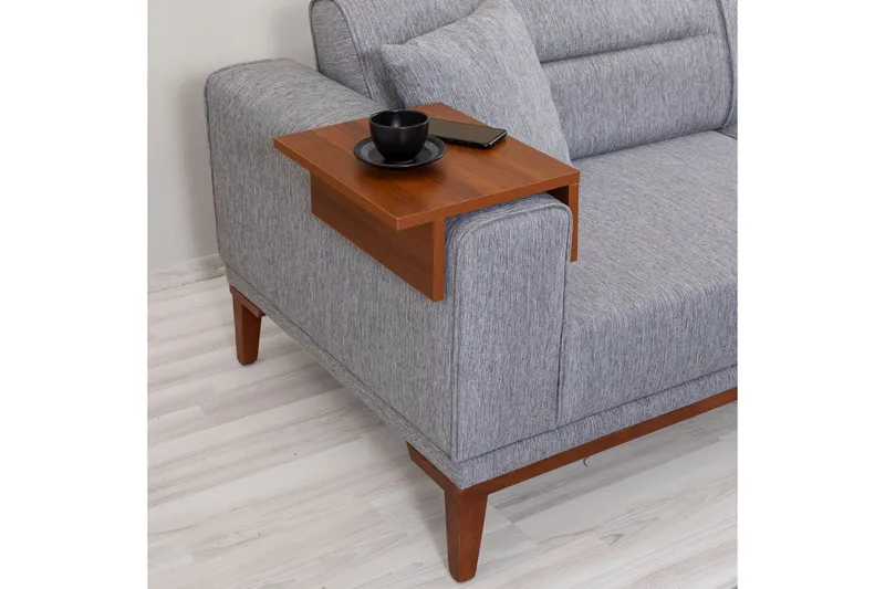 Vuodesohva Charlesbourg 3:n ist 223x94 cm - Harmaa - Huonekalut - Sohva - Vuodesohva - 3 istuttava vuodesohva