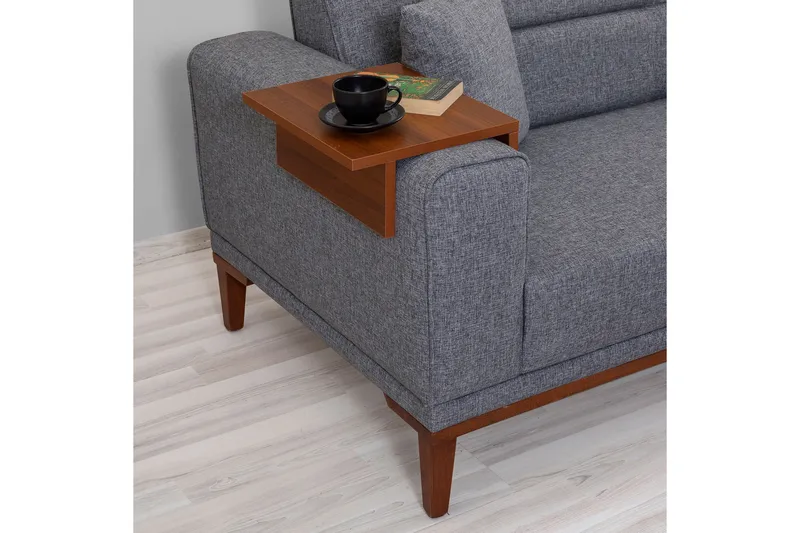 Vuodesohva Charlesbourg 3:n ist 223x94 cm - Tummanharmaa - Huonekalut - Sohva - Vuodesohva - 3 istuttava vuodesohva