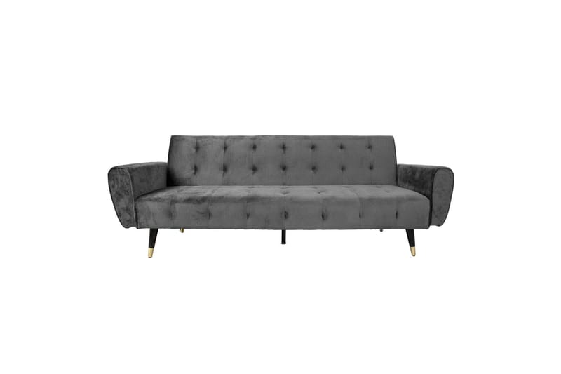 Vuodesohva Falun 214x83 cm Harmaa sametti - Huonekalut - Sohva - Vuodesohva - 3 istuttava vuodesohva