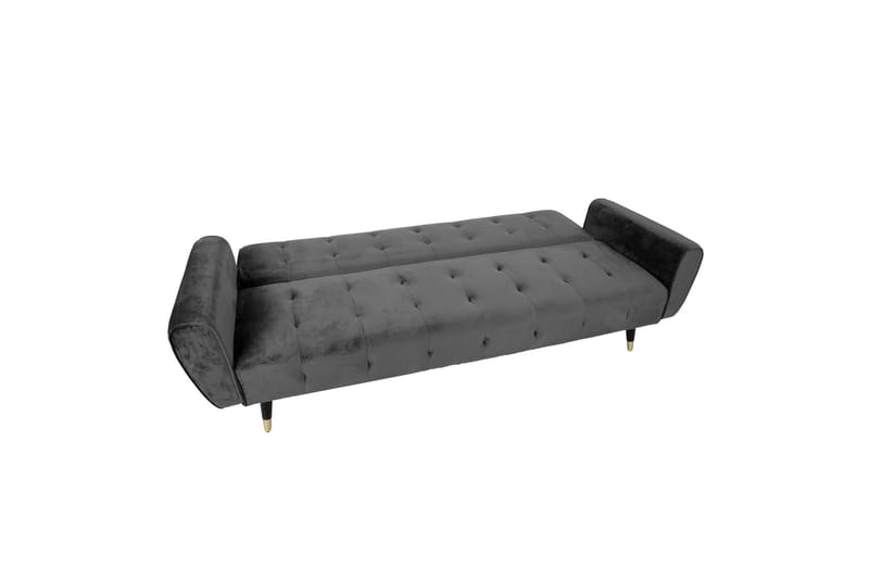 Vuodesohva Falun 214x83 cm Harmaa sametti - Huonekalut - Sohva - Vuodesohva - 3 istuttava vuodesohva