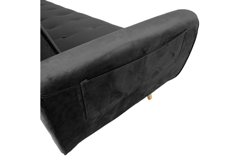 Vuodesohva Falun 214x83 cm Harmaa sametti - Huonekalut - Sohva - Vuodesohva - 3 istuttava vuodesohva