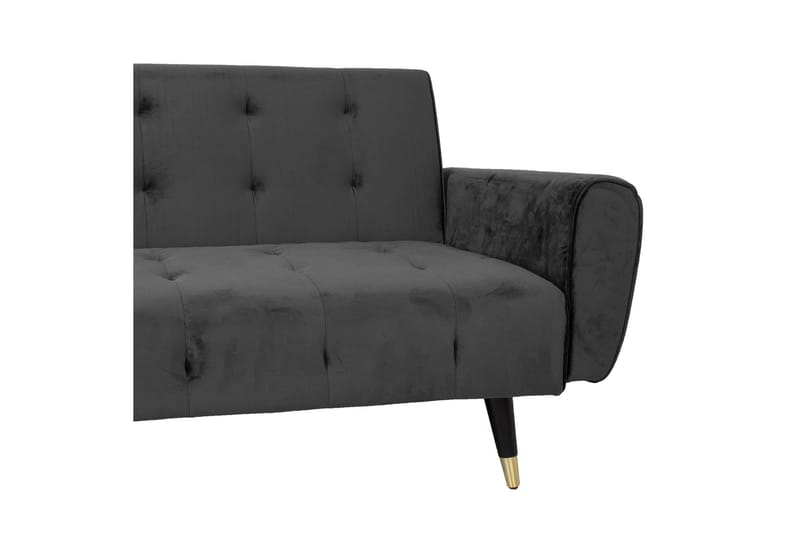 Vuodesohva Falun 214x83 cm Harmaa sametti - Huonekalut - Sohva - Vuodesohva - 3 istuttava vuodesohva