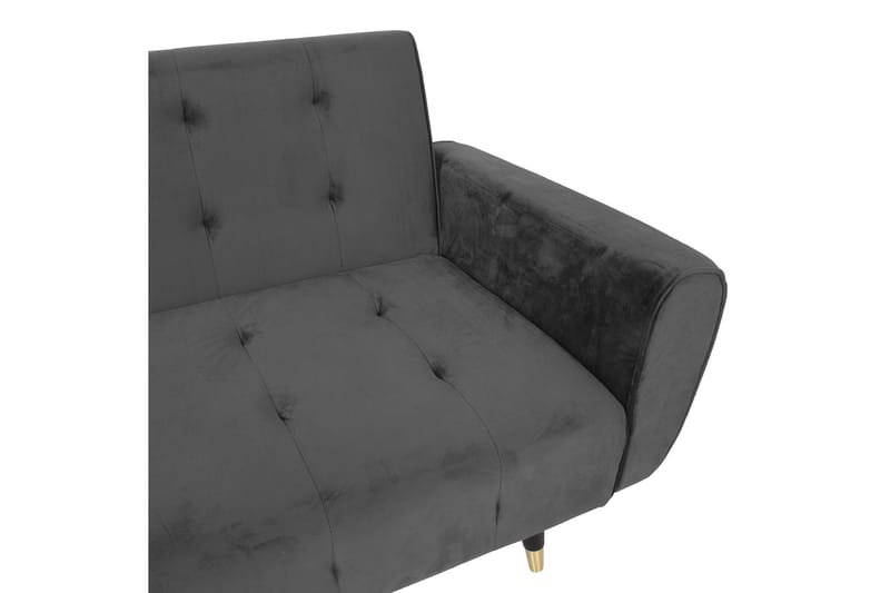Vuodesohva Falun 214x83 cm Harmaa sametti - Huonekalut - Sohva - Vuodesohva - 3 istuttava vuodesohva
