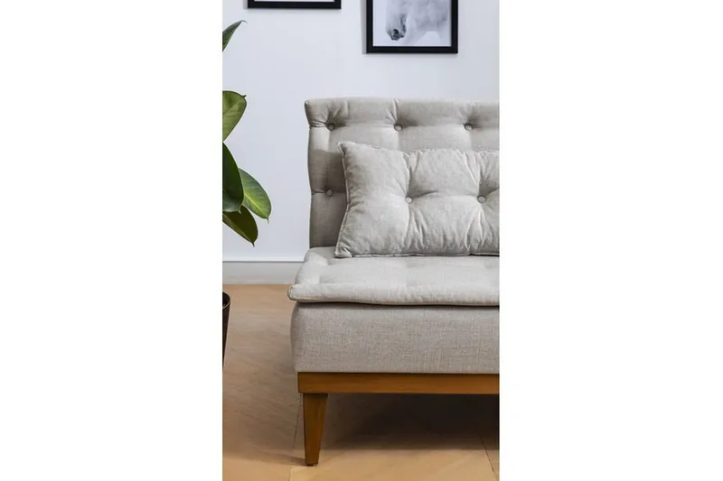 Vuodesohva Jagoda 3:n ist - Beige - Huonekalut - Sohva - Vuodesohva - 3 istuttava vuodesohva