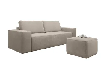 Vuodesohva Kandari 3 ist. Säilytyksellä - Beige - Huonekalut - Sohva - Vuodesohva - 3 istuttava vuodesohva