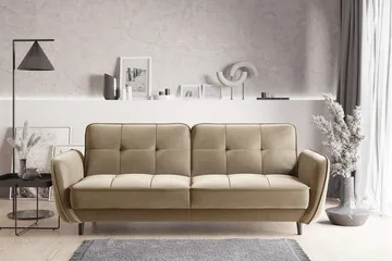 Vuodesohva Kaval 3:n ist - Keltainen/Beige - Huonekalut - Sohva - Vuodesohva - 3 istuttava vuodesohva