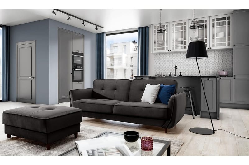 Vuodesohva Kaval 3:n ist - Tummanruskea - Huonekalut - Sohva - Vuodesohva - 3 istuttava vuodesohva