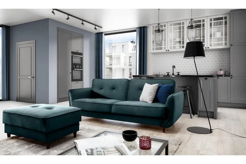 Vuodesohva Kaval 3:n ist - Tummanvihreä - Huonekalut - Sohva - Vuodesohva - 3 istuttava vuodesohva