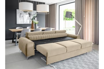 Vuodesohva Laucha 3:n ist - Beige - Huonekalut - Sohva - Vuodesohva - 3 istuttava vuodesohva
