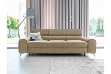 Vuodesohva Laucha 3:n ist - Beige - Huonekalut - Sohva - Vuodesohva - 3 istuttava vuodesohva
