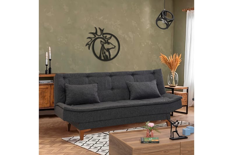 Vuodesohva Longburn 3:n ist 106x192 - Antrasiitti - Huonekalut - Sohva - Vuodesohva - 3 istuttava vuodesohva