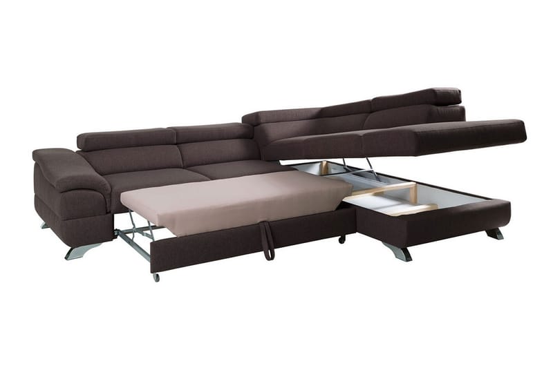 Vuodesohva Seglim 3:n ist avopäädyllä Oikea - Tummanharmaa - Huonekalut - Sohva - Vuodesohva - Kulmavuodesohva