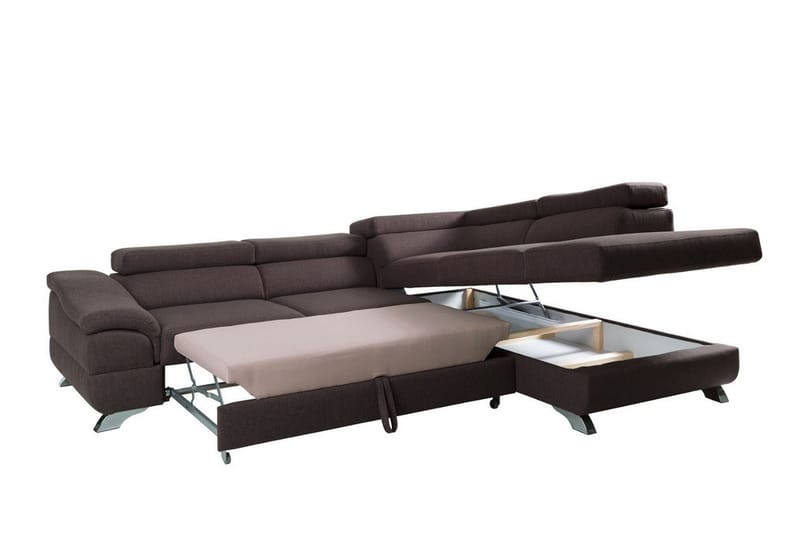 Vuodesohva Seglim 3:n ist avopäädyllä Oikea - Tummanharmaa - Huonekalut - Sohva - Vuodesohva - Kulmavuodesohva