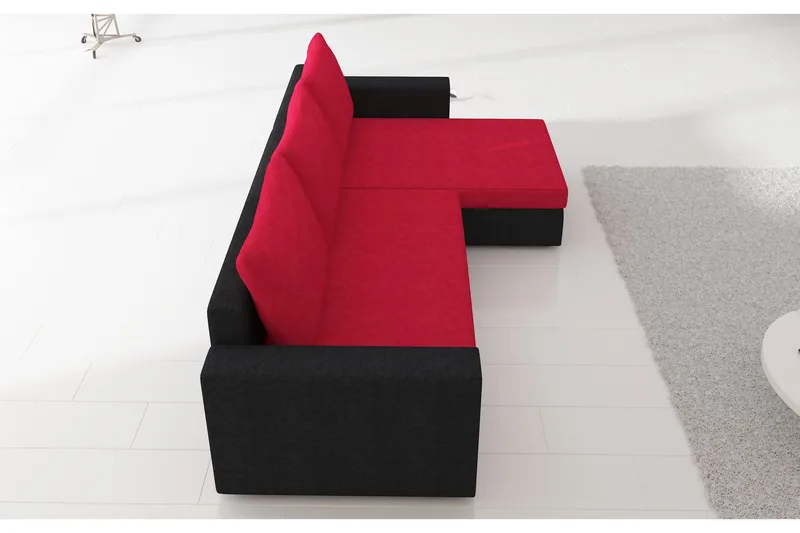 Vuodesohva Ugar divaanilla - Harmaa/Valkoinen - Huonekalut - Sohva - Vuodesohva - 3 istuttava vuodesohva