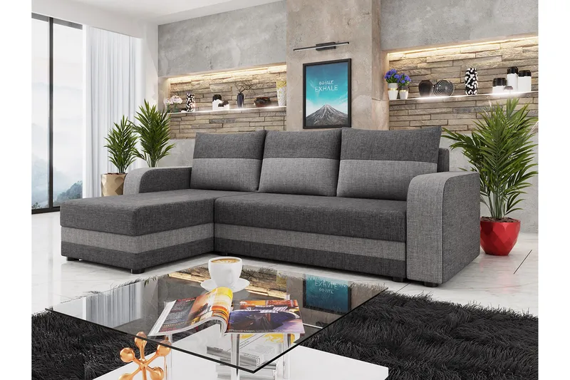 3:n ist Divaanivuodesohva Arverne Vasen - Harmaa - Huonekalut - Sohva - Vuodesohva