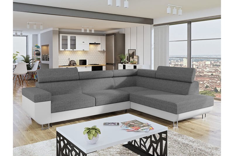 3:n ist Kulmasohva Argueso Oikea - Musta - Huonekalut - Sohva - Vuodesohva