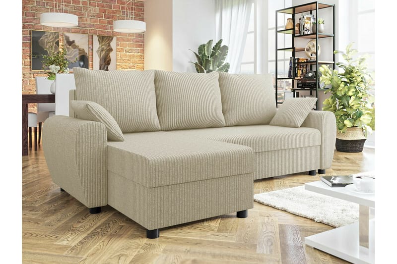 3:n ist Kulmasohva Fionara - Beige - Huonekalut - Sohva - Vuodesohva
