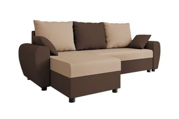 3:n ist Kulmasohva Fionara - Beige/Ruskea - Huonekalut - Sohva - Vuodesohva