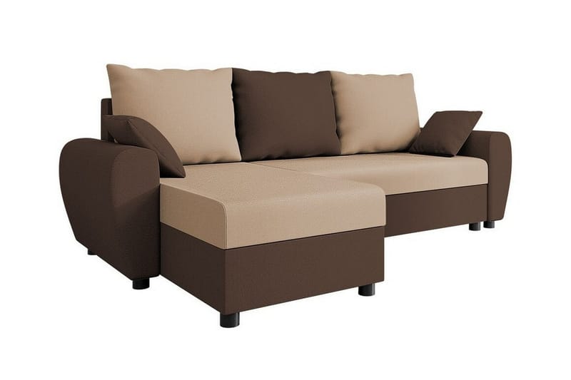 3:n ist Kulmasohva Fionara - Beige/Ruskea - Huonekalut - Sohva - Vuodesohva