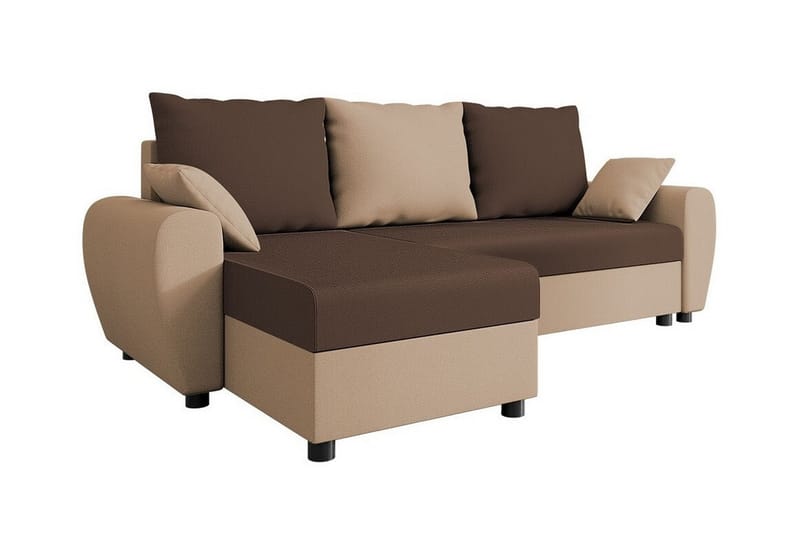 3:n ist Kulmasohva Fionara - Ruskea/Beige - Huonekalut - Sohva - Vuodesohva