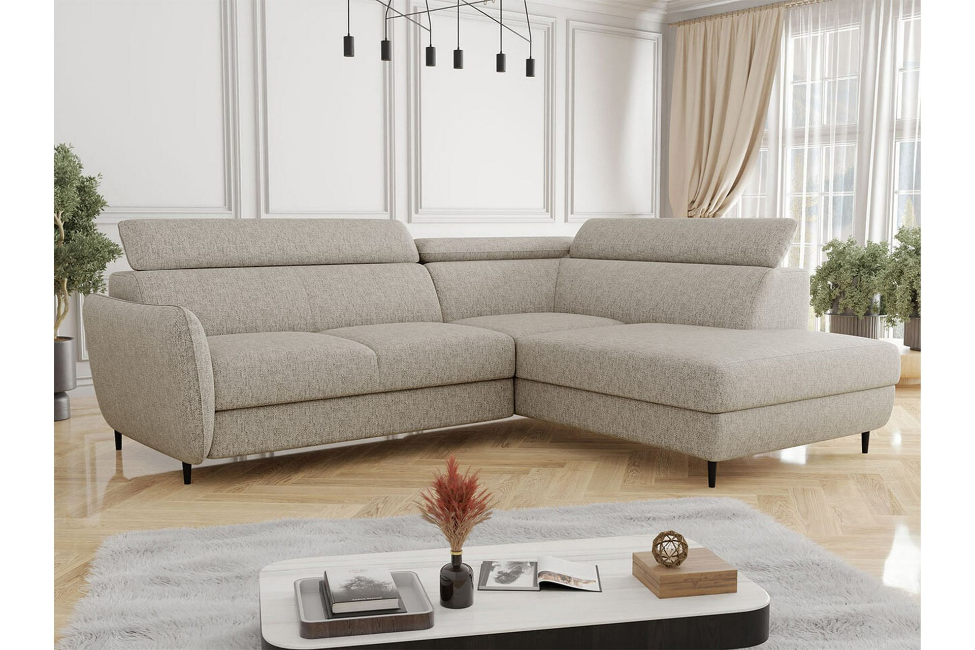 3:n ist Kulmasohva Graystone - Beige - Huonekalut - Sohva - Vuodesohva