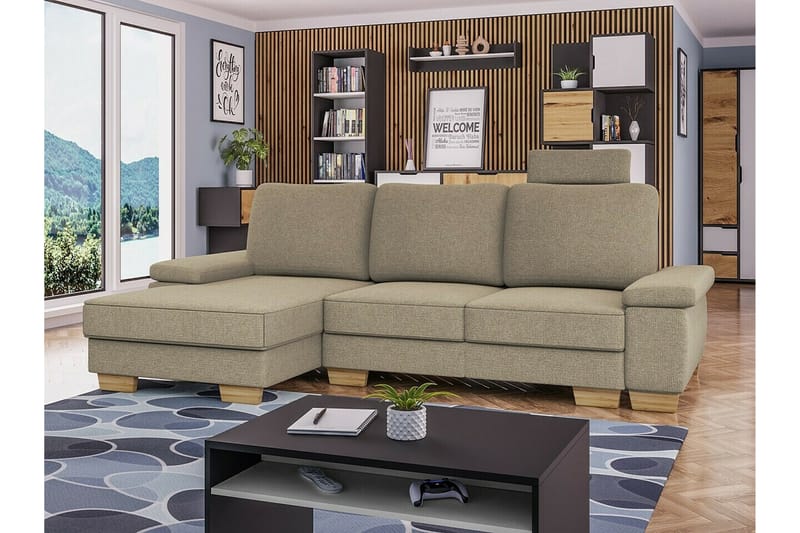3:n ist Kulmasohva Graystone - Beige - Huonekalut - Sohva - Vuodesohva