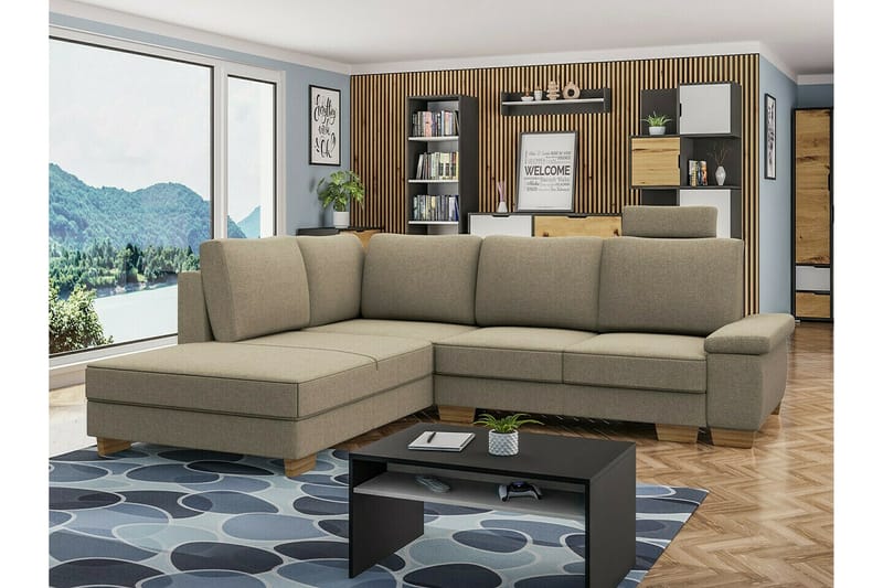 3:n ist Kulmasohva Graystone - Beige - Huonekalut - Sohva - Vuodesohva