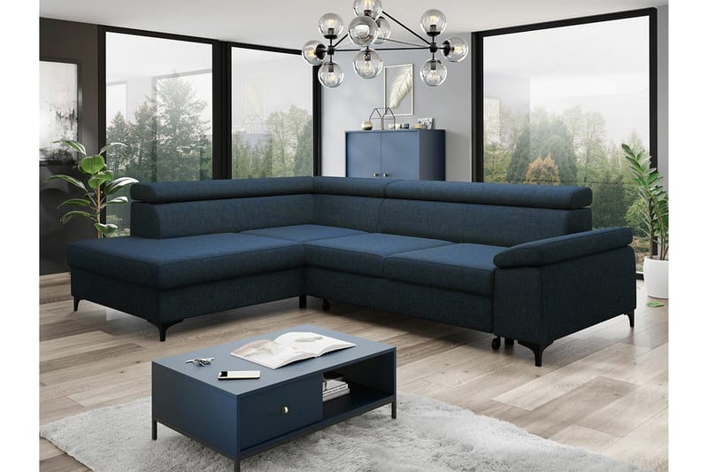 3:n ist Kulmasohva Graystone - Sininen - Huonekalut - Sohva - Vuodesohva