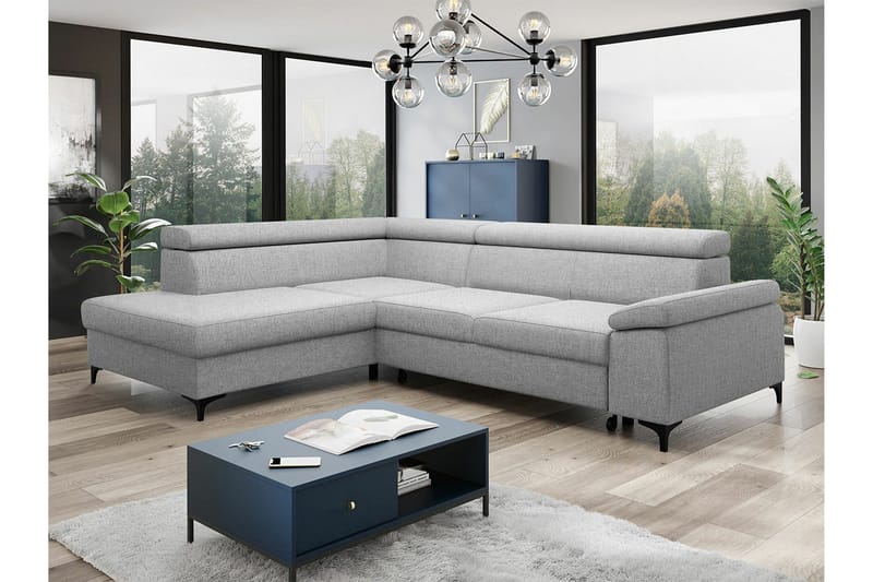 3:n ist Kulmasohva Graystone - Vaaleanharmaa - Huonekalut - Sohva - Vuodesohva