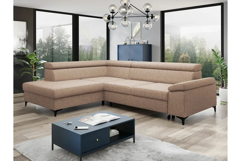 3:n ist Kulmasohva Graystone - Vaaleanruskea - Huonekalut - Sohva - Vuodesohva