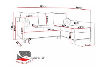 3:n ist Kulmasohva Knocklong - Kerma - Huonekalut - Sohva - Vuodesohva