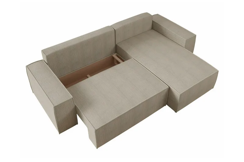 3:n ist Kulmasohva Knocklong - Musta - Huonekalut - Sohva - Vuodesohva