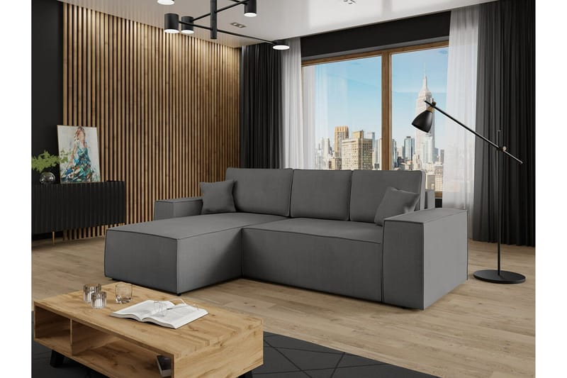 3:n ist Kulmasohva Knocklong - Tummanharmaa - Huonekalut - Sohva - Vuodesohva